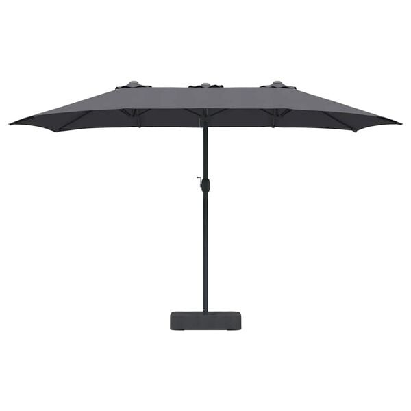 Großer Garten-Sonnenschirm in Anthrazit - 385 x 209 x 244 cm - 35% Rabatt