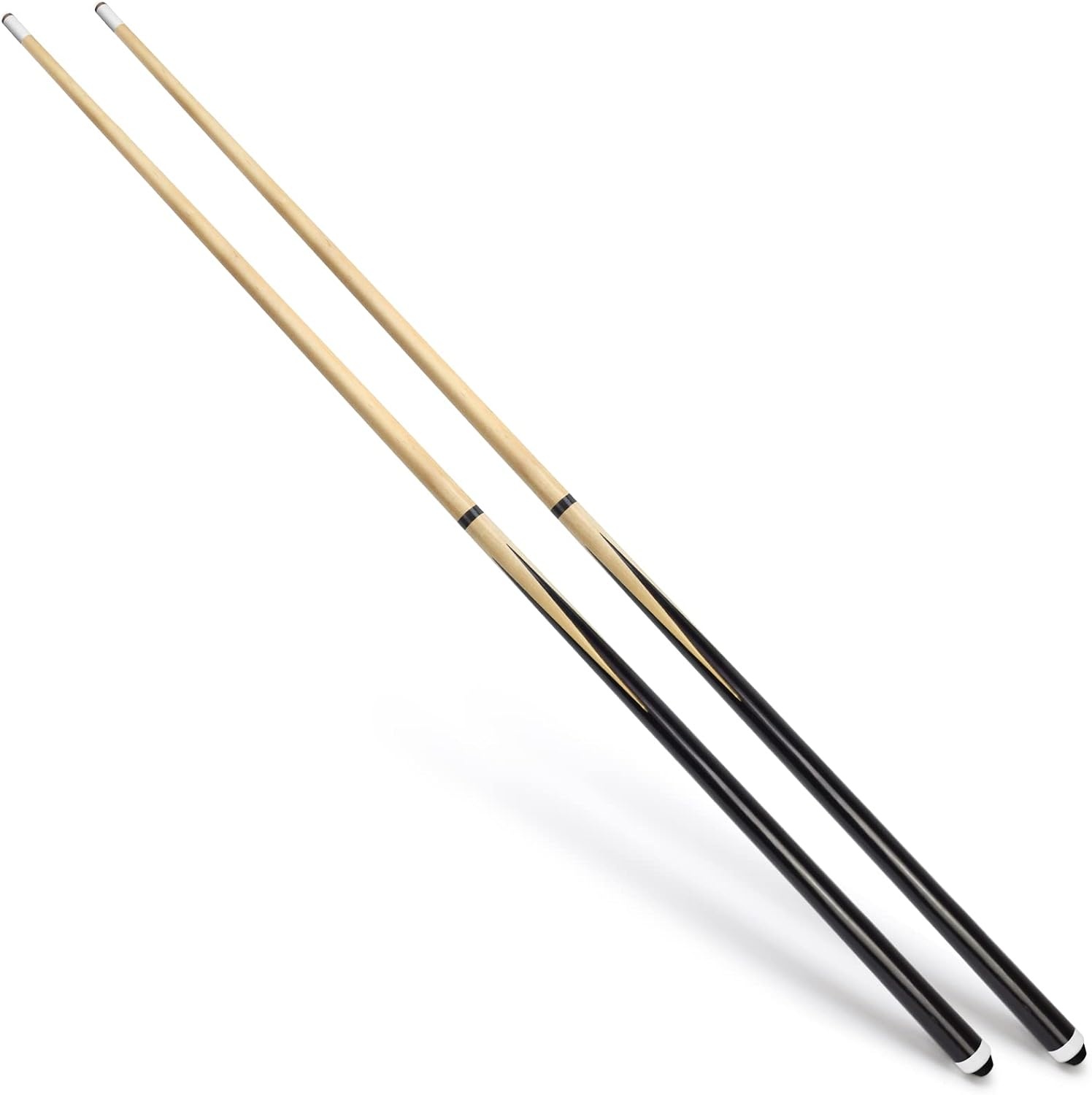 Kurze Kinder-Billardqueues 2er-Set - 31% Rabatt - Hartholz - 13 mm Klebeleder