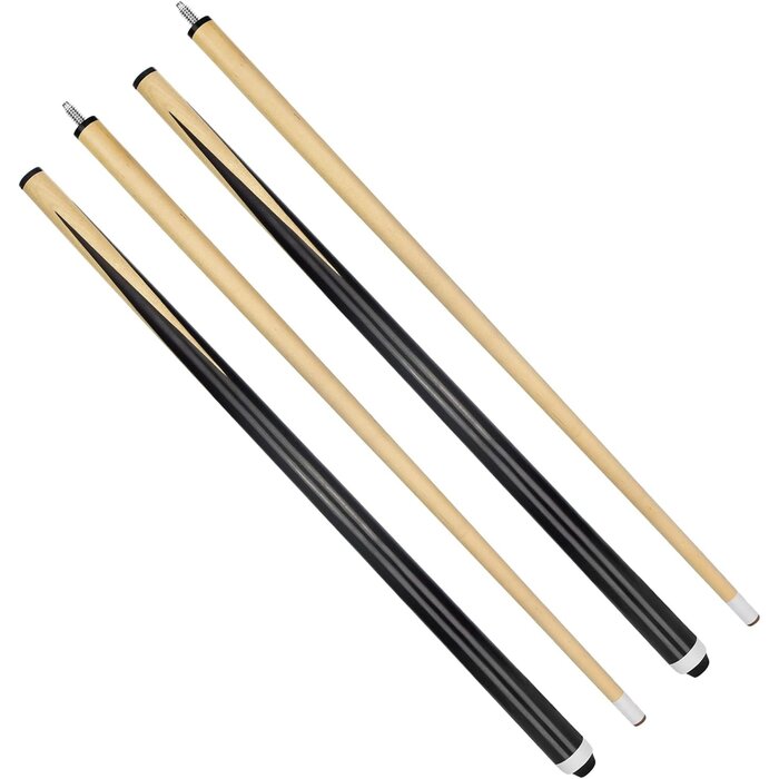 Kurze Kinder-Billardqueues 2er-Set - 31% Rabatt - Hartholz - 13 mm Klebeleder
