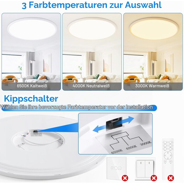 Ultra-flache LED Deckenleuchte 59cm - 33% Rabatt auf Ausgepackt-Zustand