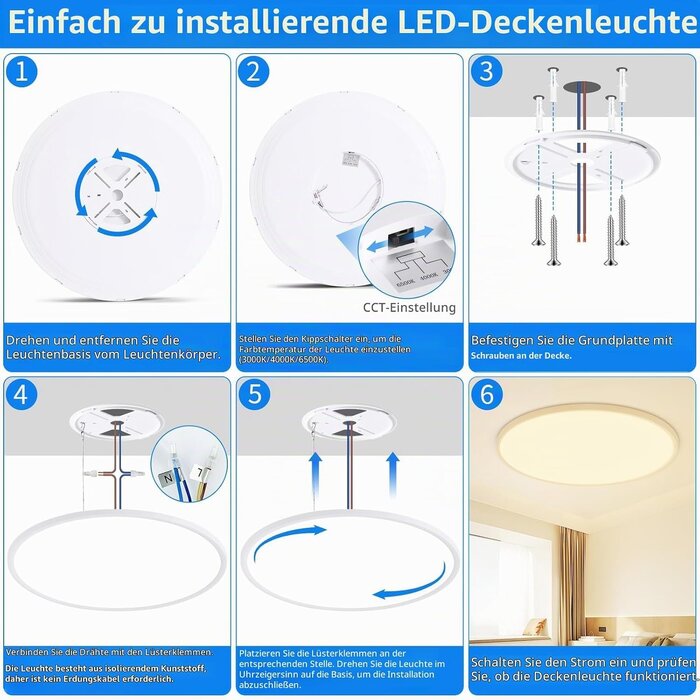 Ultra-flache LED Deckenleuchte 59cm - 33% Rabatt auf Ausgepackt-Zustand