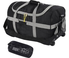 Faltbare Reisetasche 85L, Schwarz Grau, Größe M - 38% Rabatt