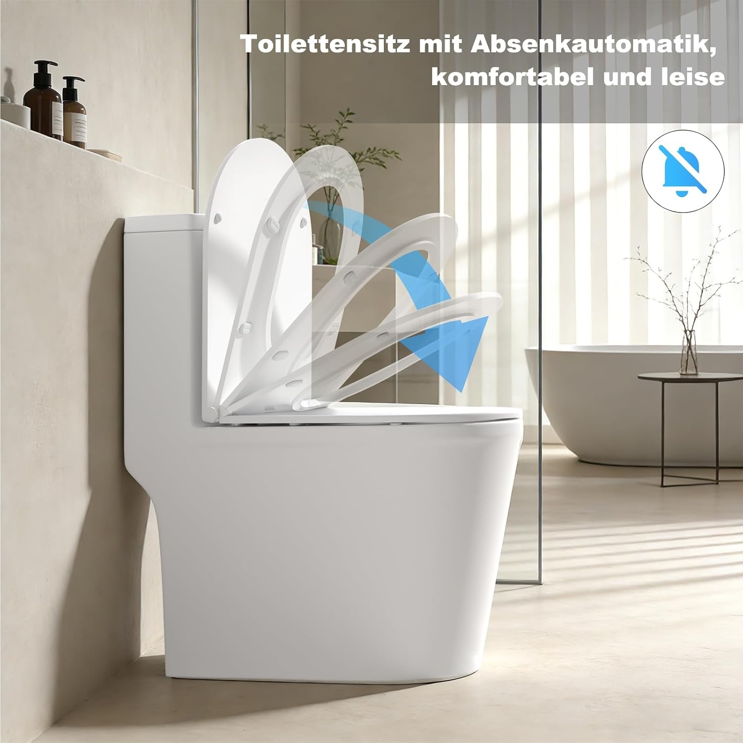 WC-Sitz D-Form Duroplast, Absenkautomatik, 200 kg belastbar - 32% Rabatt