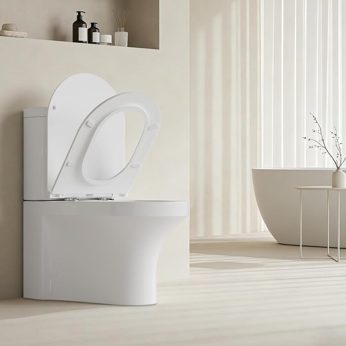WC-Sitz D-Form Duroplast, Absenkautomatik, 200 kg belastbar - 32% Rabatt