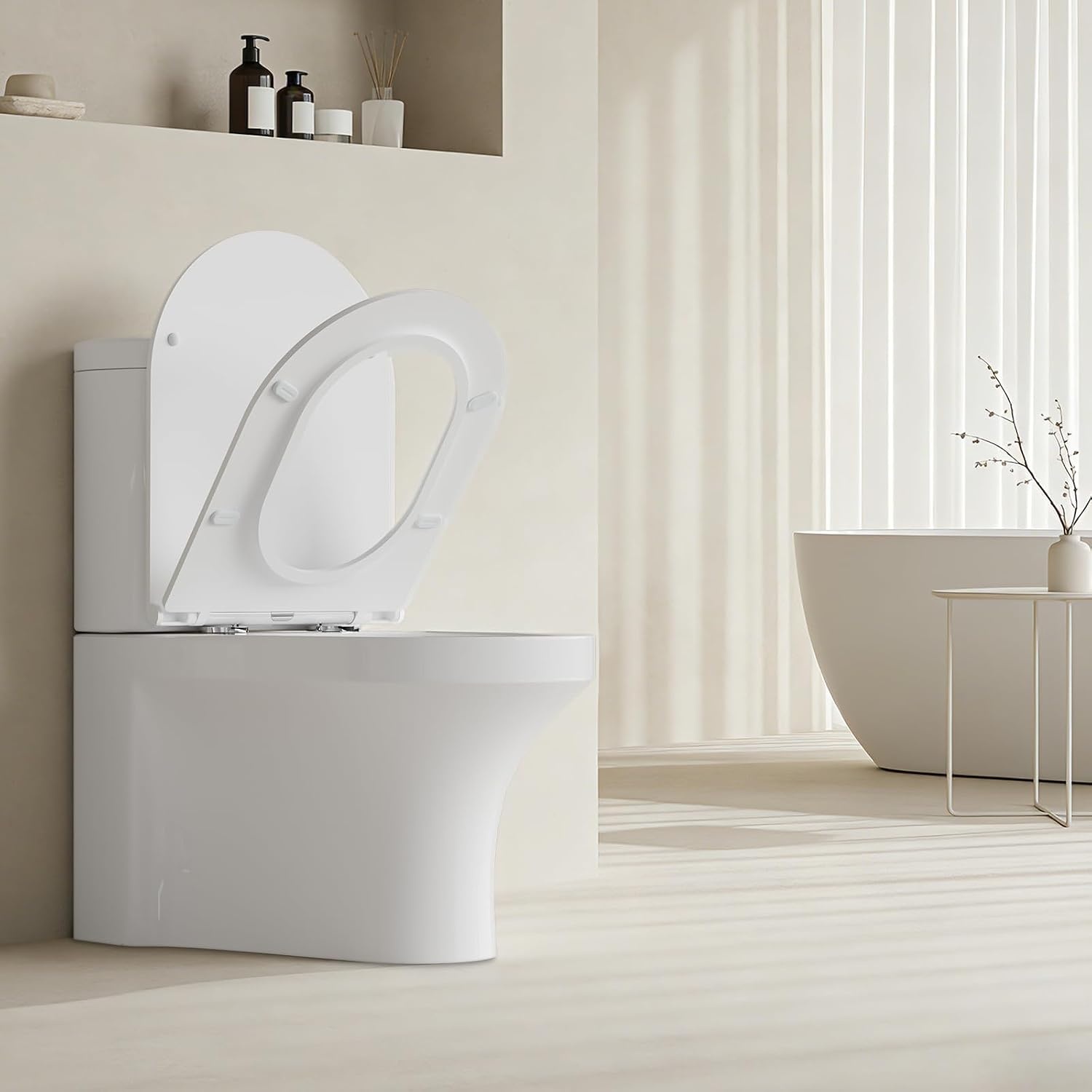 WC-Sitz D-Form Duroplast, Absenkautomatik, 200 kg belastbar - 32% Rabatt