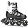 Verstellbare Inline-Skates Größe M, Schwarz/Weiß - 32% Rabatt