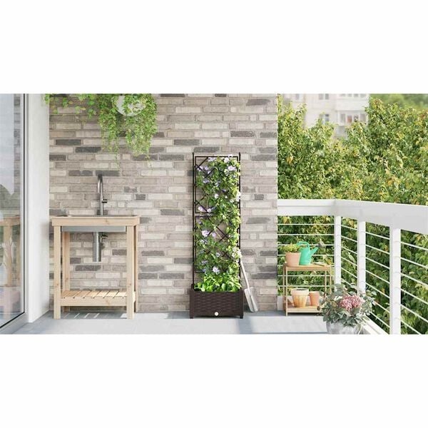 3er-Set Rankgitter-Pflanzkübel Schwarz 120x40x143cm - 34% Rabatt