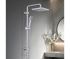 Duschsystem mit Regendusche 20x20cm, Edelstahl, verstellbar - 45% Rabatt