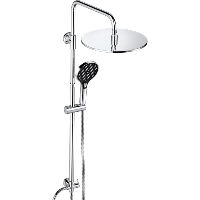 Duschsystem mit Regendusche 20x20cm, Edelstahl, verstellbar - 33% Rabatt