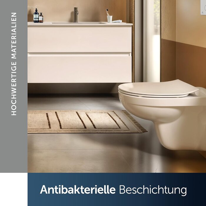 WC-Sitz Universal Slim Oval Weiß mit Absenkautomatik - 32% Rabatt