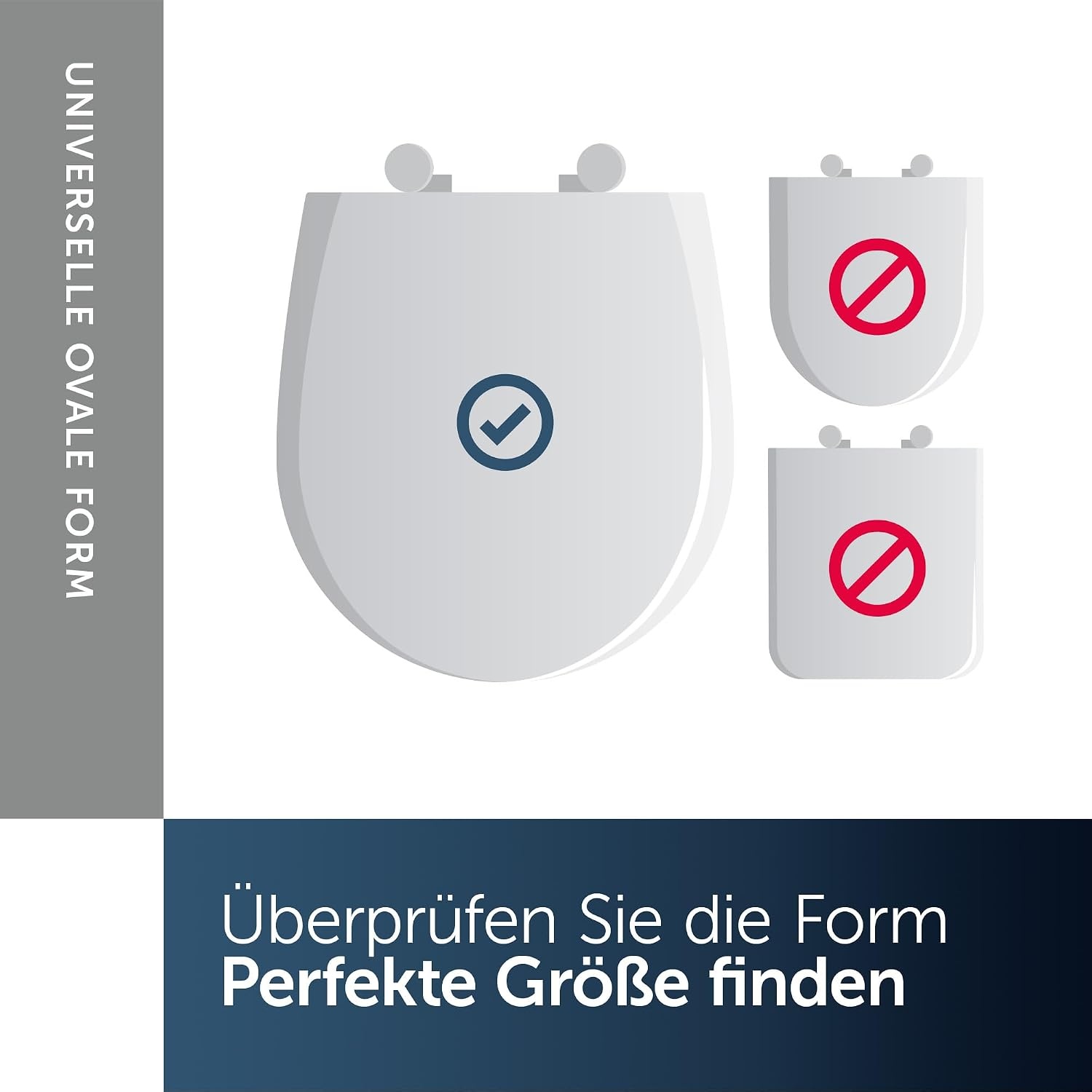 WC-Sitz Universal Slim Oval Weiß mit Absenkautomatik - 32% Rabatt