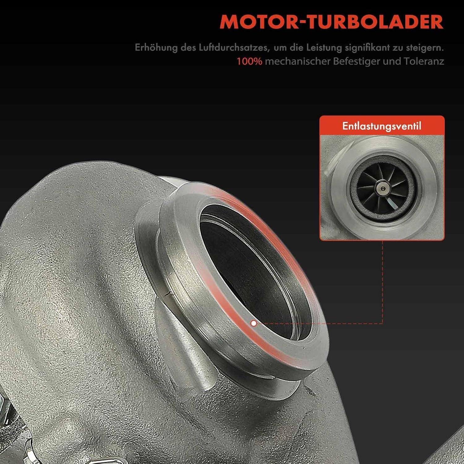 Turbolader 2.0L für VAG, Chrom-grau-blau, XL, 35% Rabatt