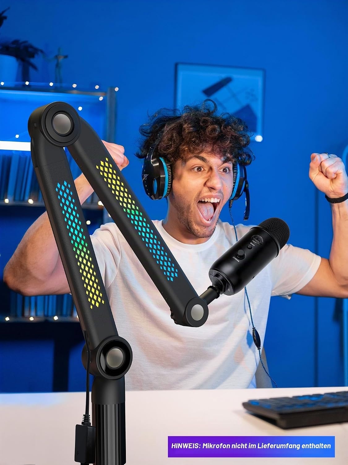 RGB Mikrofonarm Schwarz Größe M - 34% Rabatt