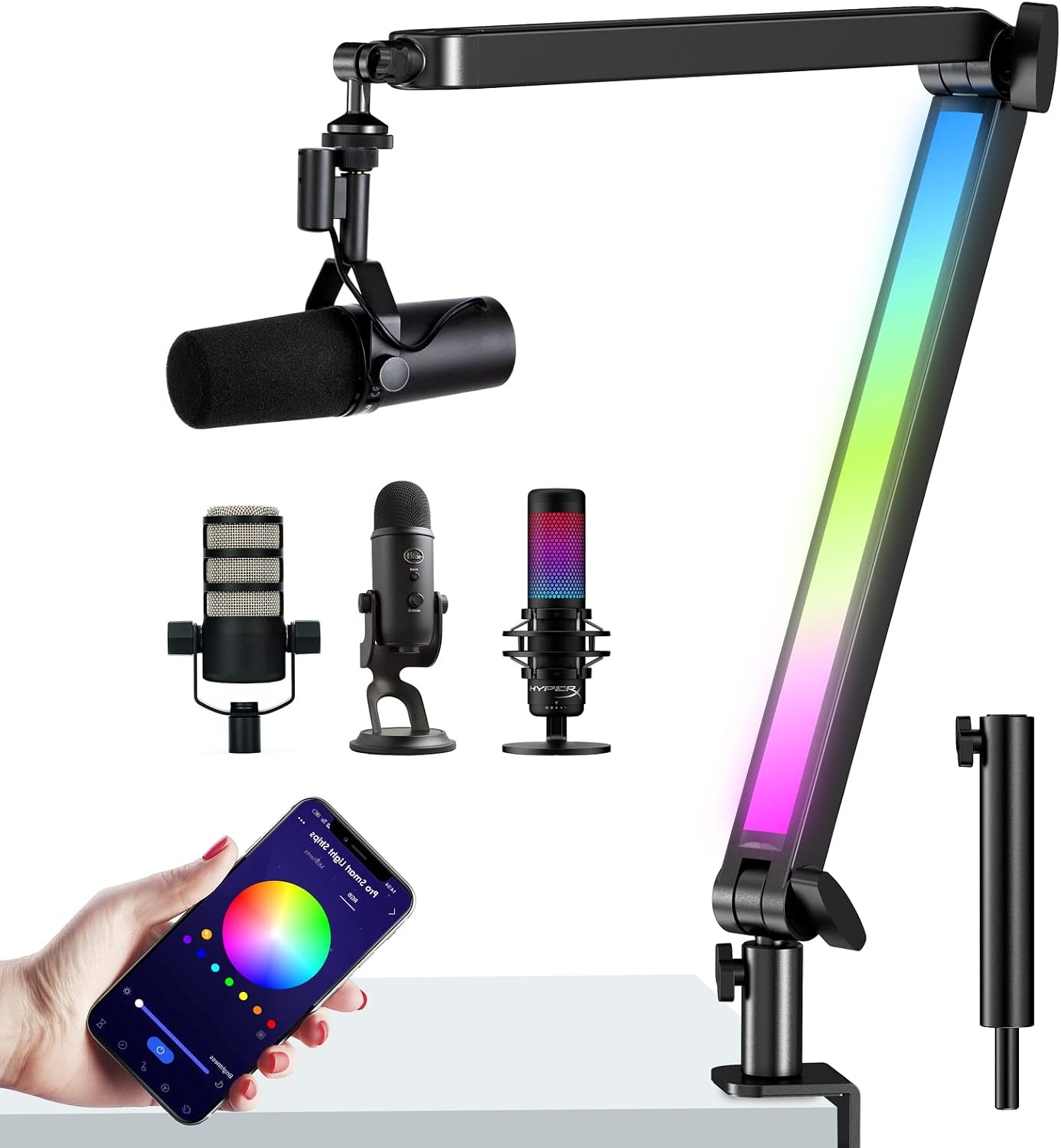 RGB Mikrofonarm Schwarz Größe M - 34% Rabatt