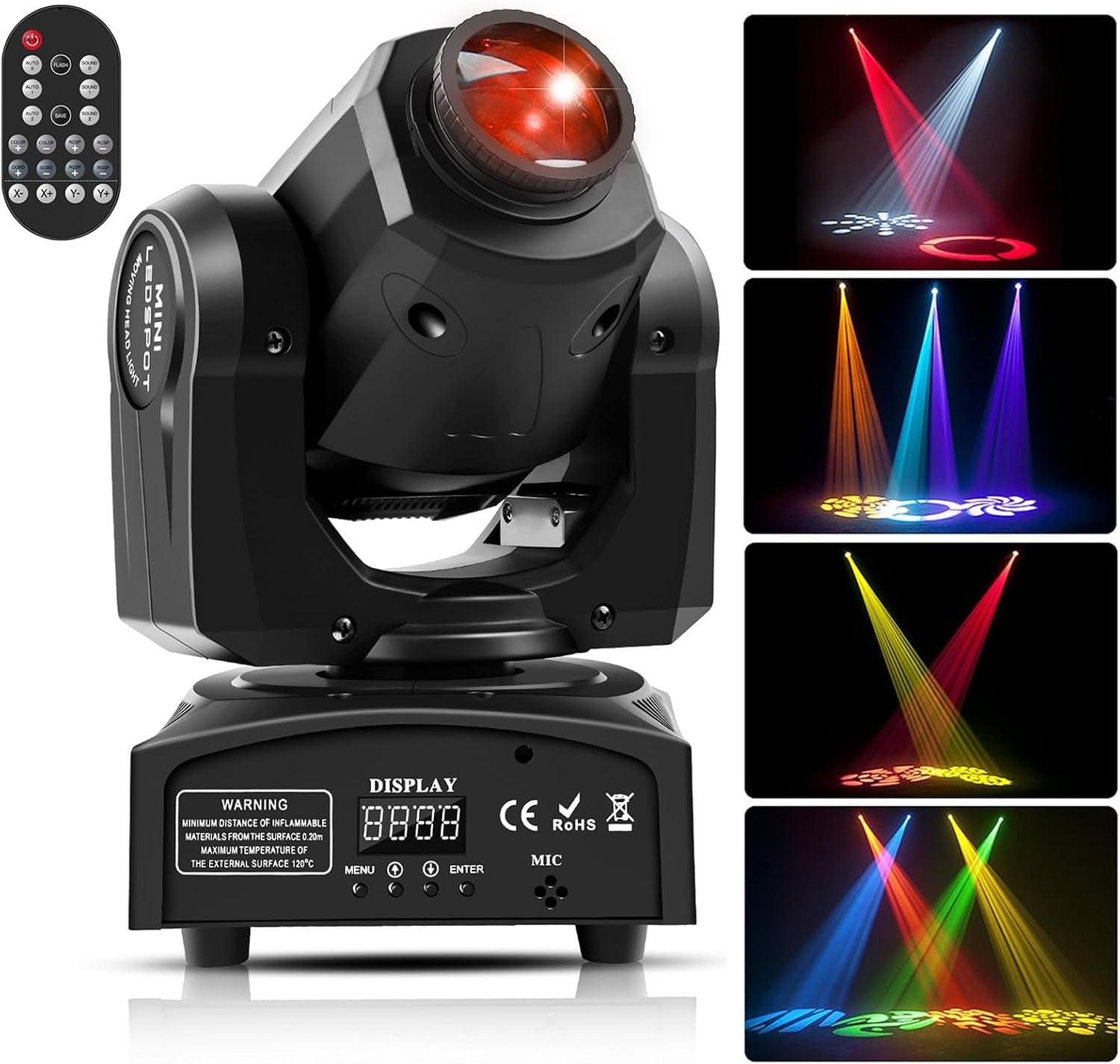 LED Moving Head DJ Lichteffekt 50W - 8 Gobos & 8 Farben - 34% Rabatt