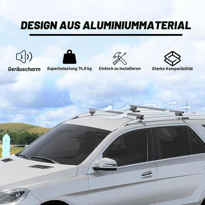 Universelle SUV Dachträger 135 cm - Schwarz - 32% Rabatt