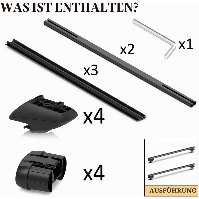 Universelle SUV Dachträger 135 cm - Schwarz - 32% Rabatt