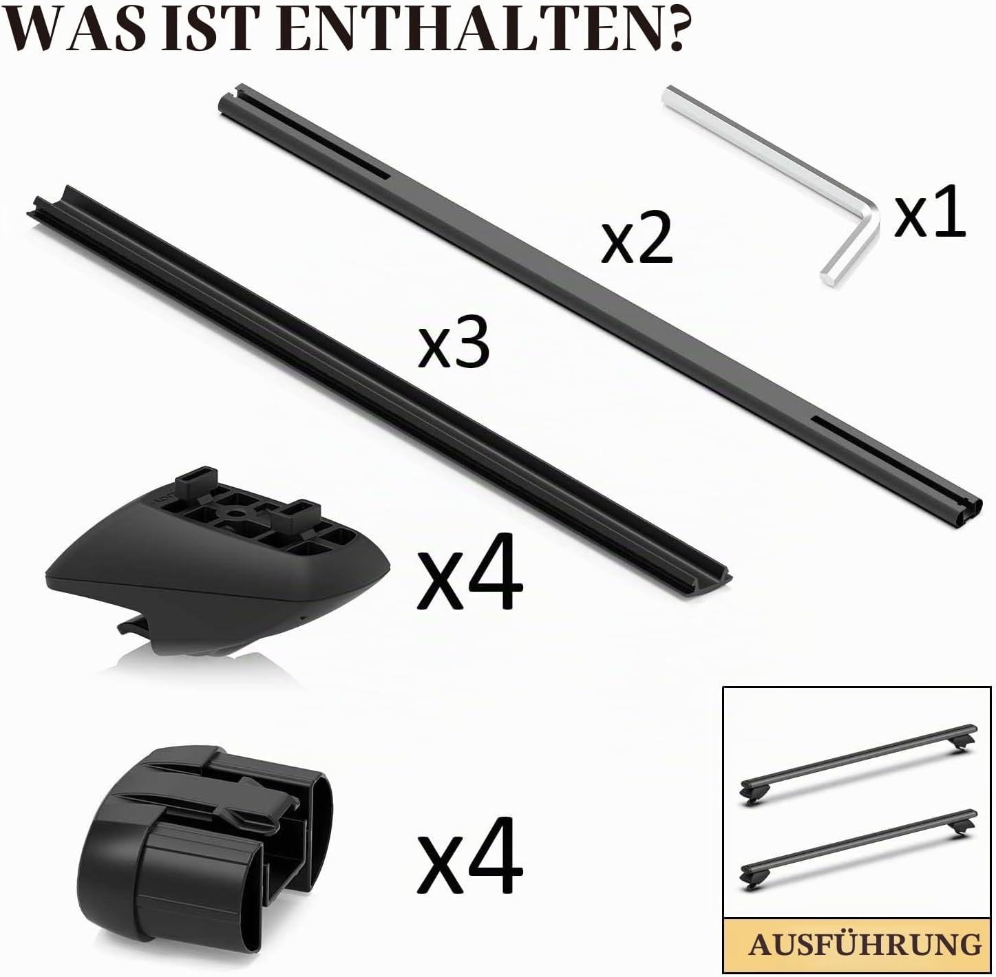 Universelle SUV Dachträger 135 cm - Schwarz - 32% Rabatt