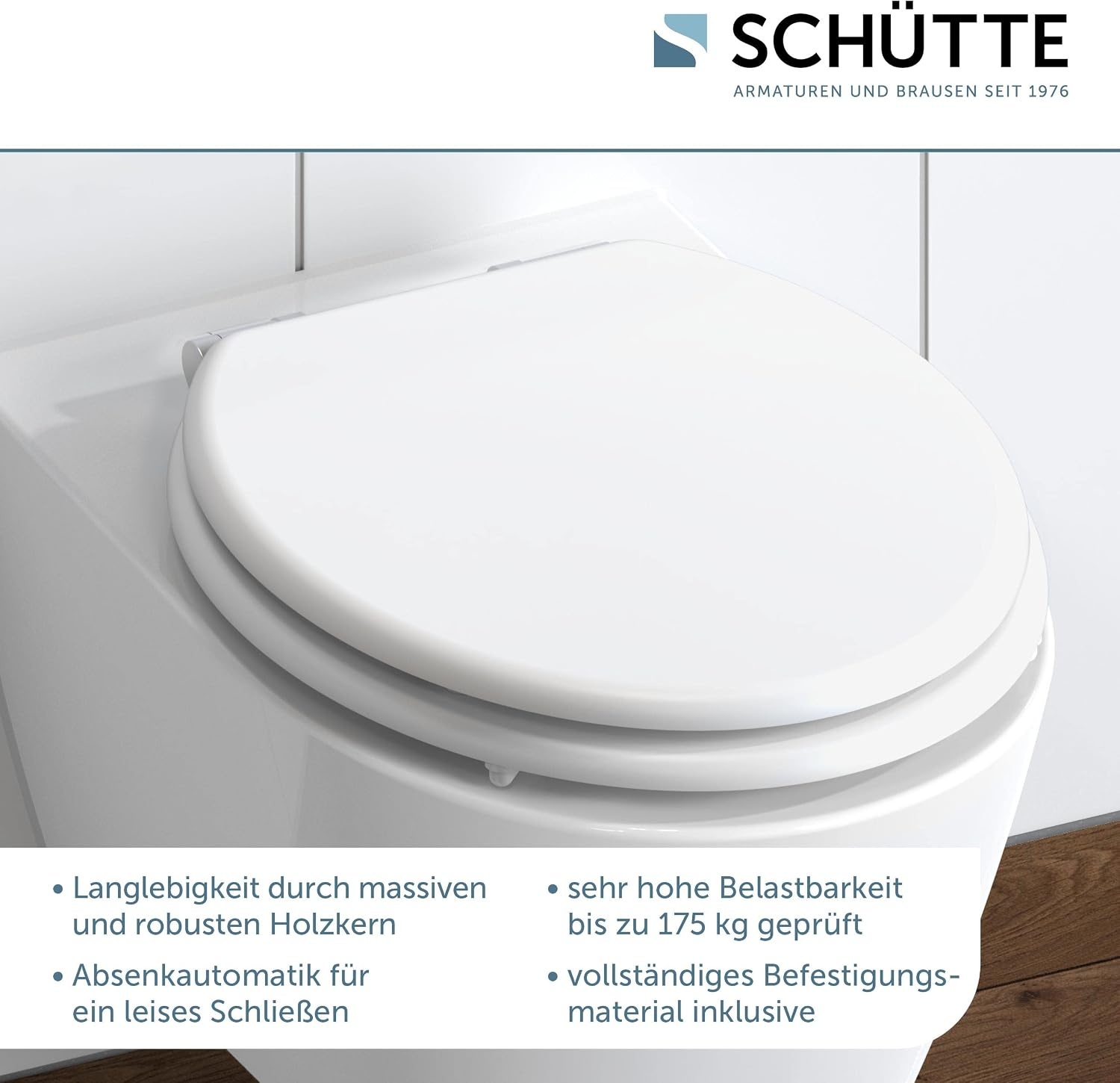 WC-Sitz mit Absenkautomatik aus MDF-Holzkern - 32% Rabatt