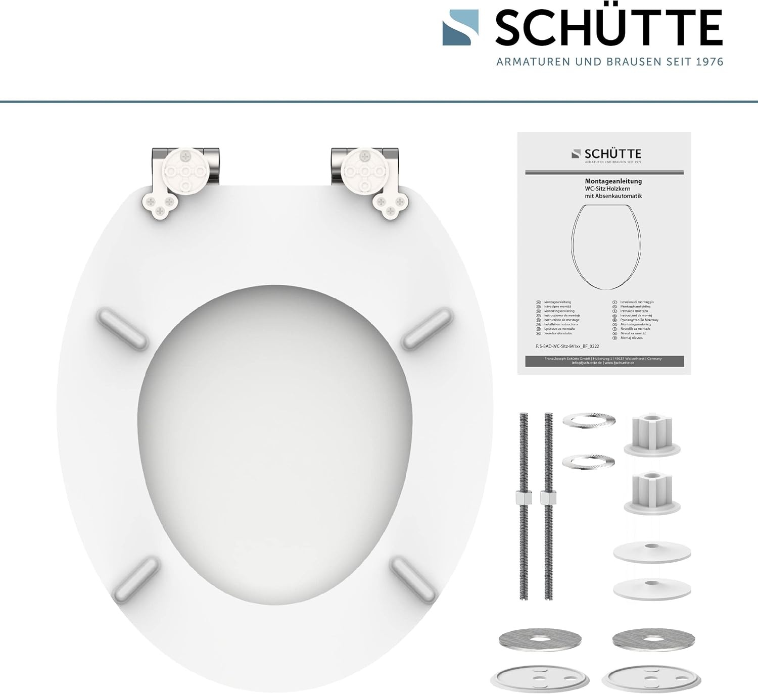 WC-Sitz mit Absenkautomatik aus MDF-Holzkern - 32% Rabatt