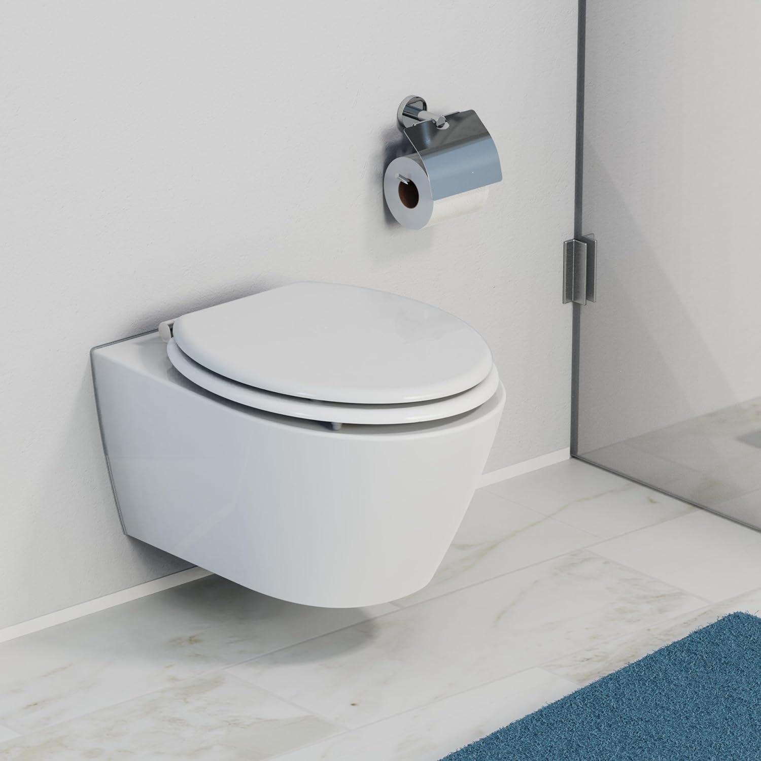 WC-Sitz mit Absenkautomatik aus MDF-Holzkern - 32% Rabatt