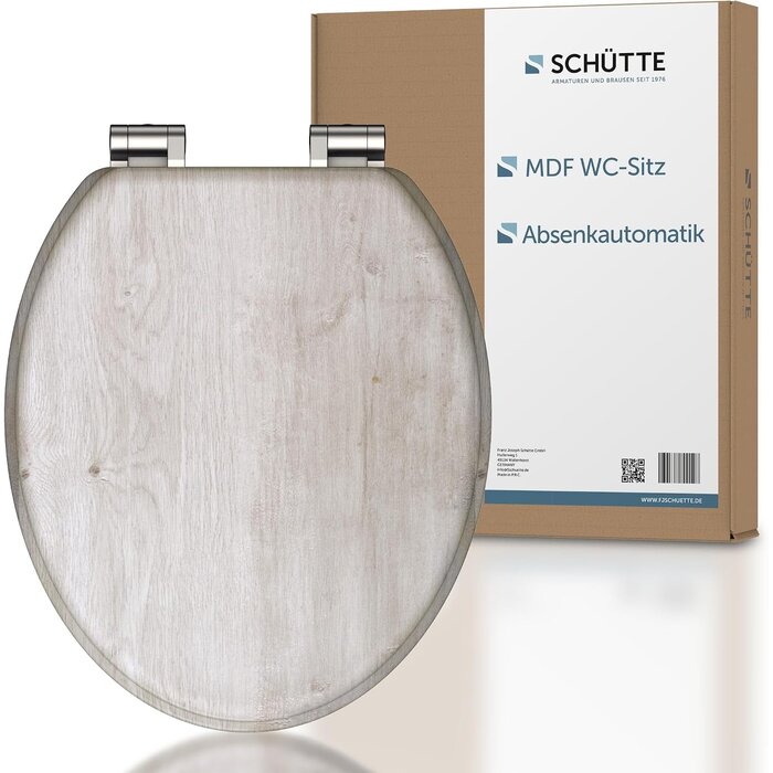 WC-Sitz mit Absenkautomatik aus MDF-Holzkern - 32% Rabatt