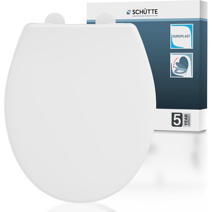 WC-Sitz mit Absenkautomatik Duroplast Weiß - 30% Rabatt