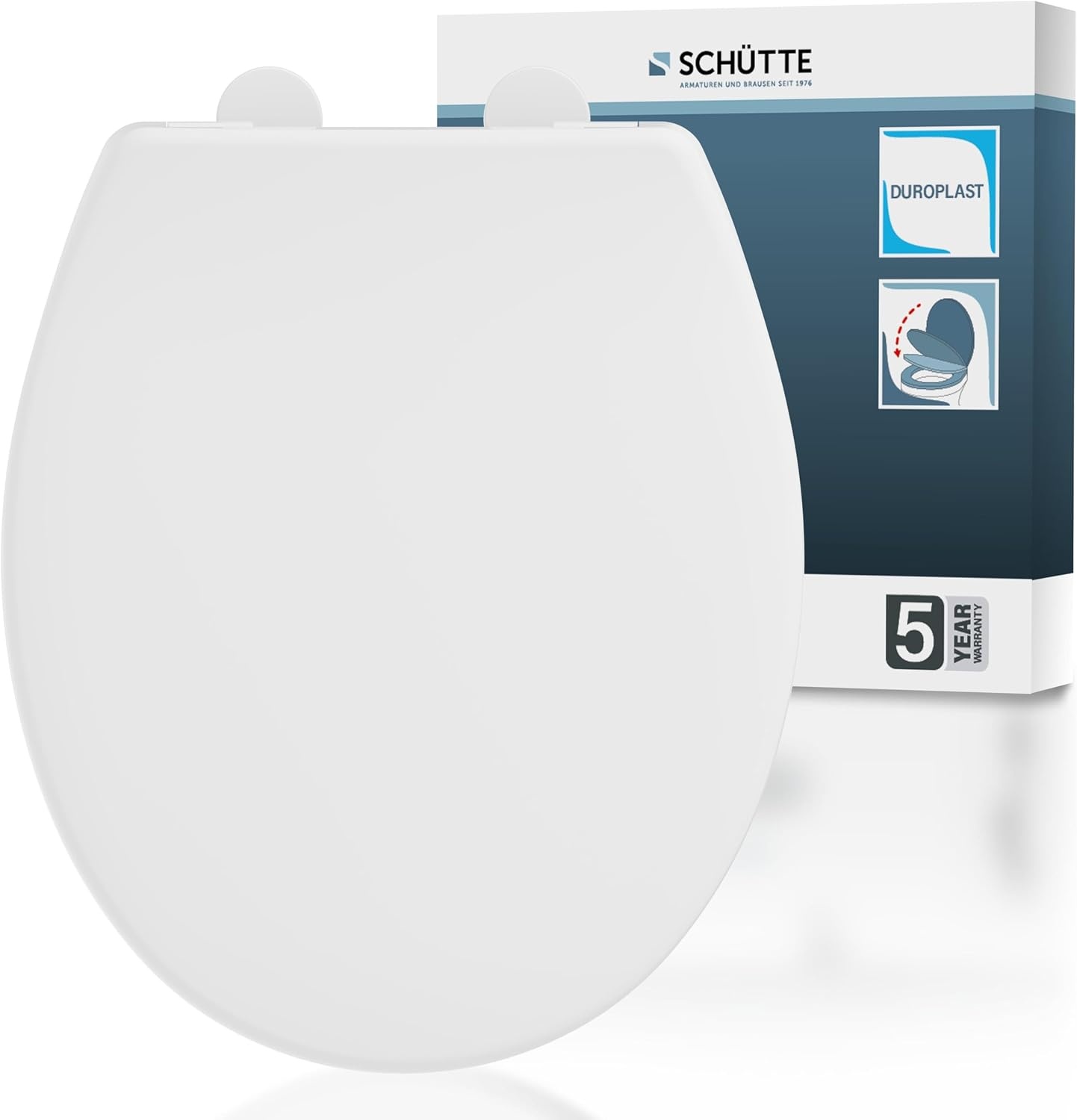WC-Sitz mit Absenkautomatik Duroplast Weiß - 30% Rabatt