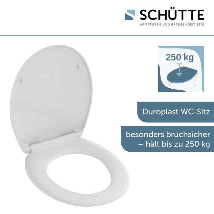 WC-Sitz mit Absenkautomatik Duroplast Weiß - 30% Rabatt