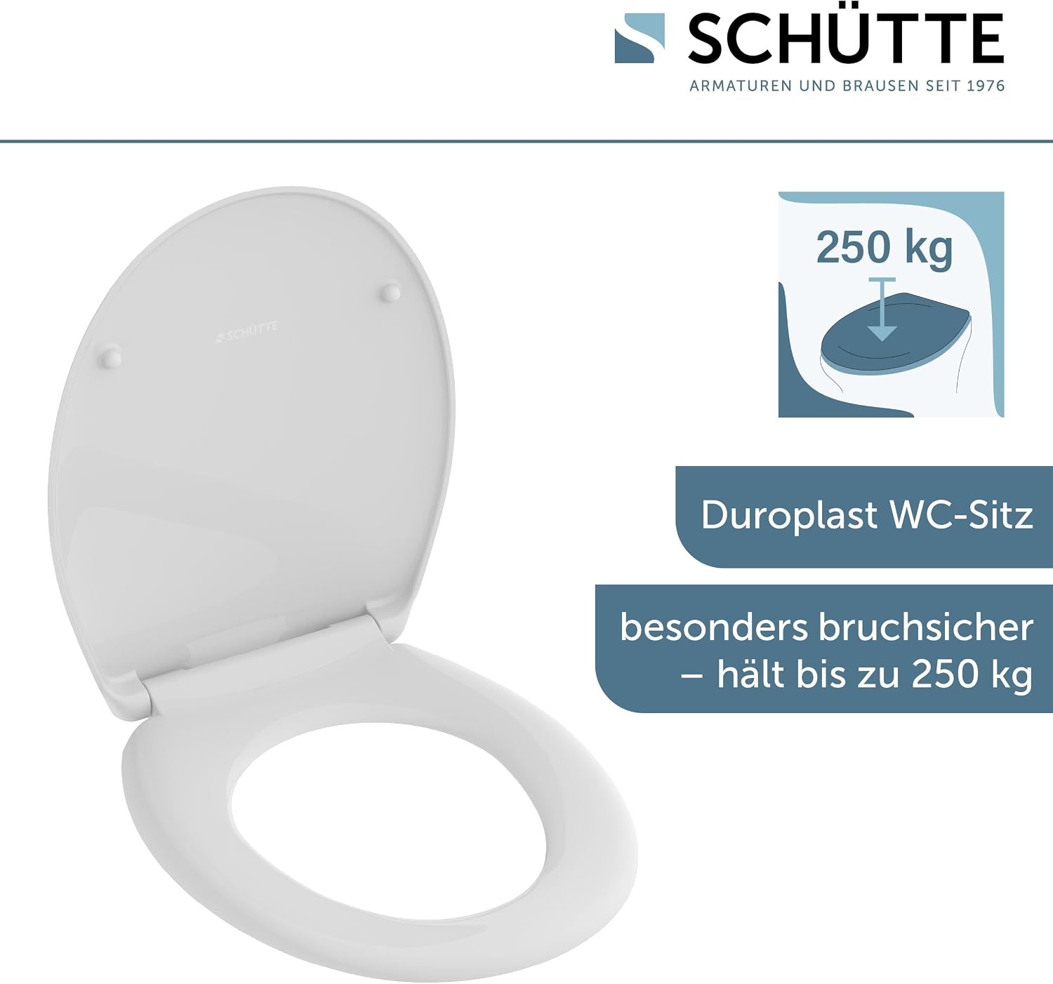WC-Sitz mit Absenkautomatik Duroplast Weiß - 30% Rabatt