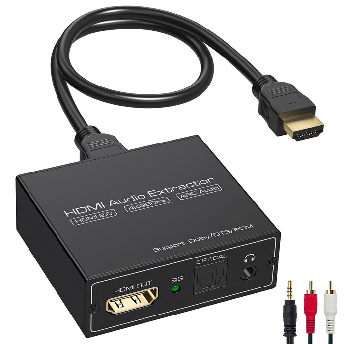 HDMI Audio Extractor 4K 30Hz - Schwarz - 30% Rabatt