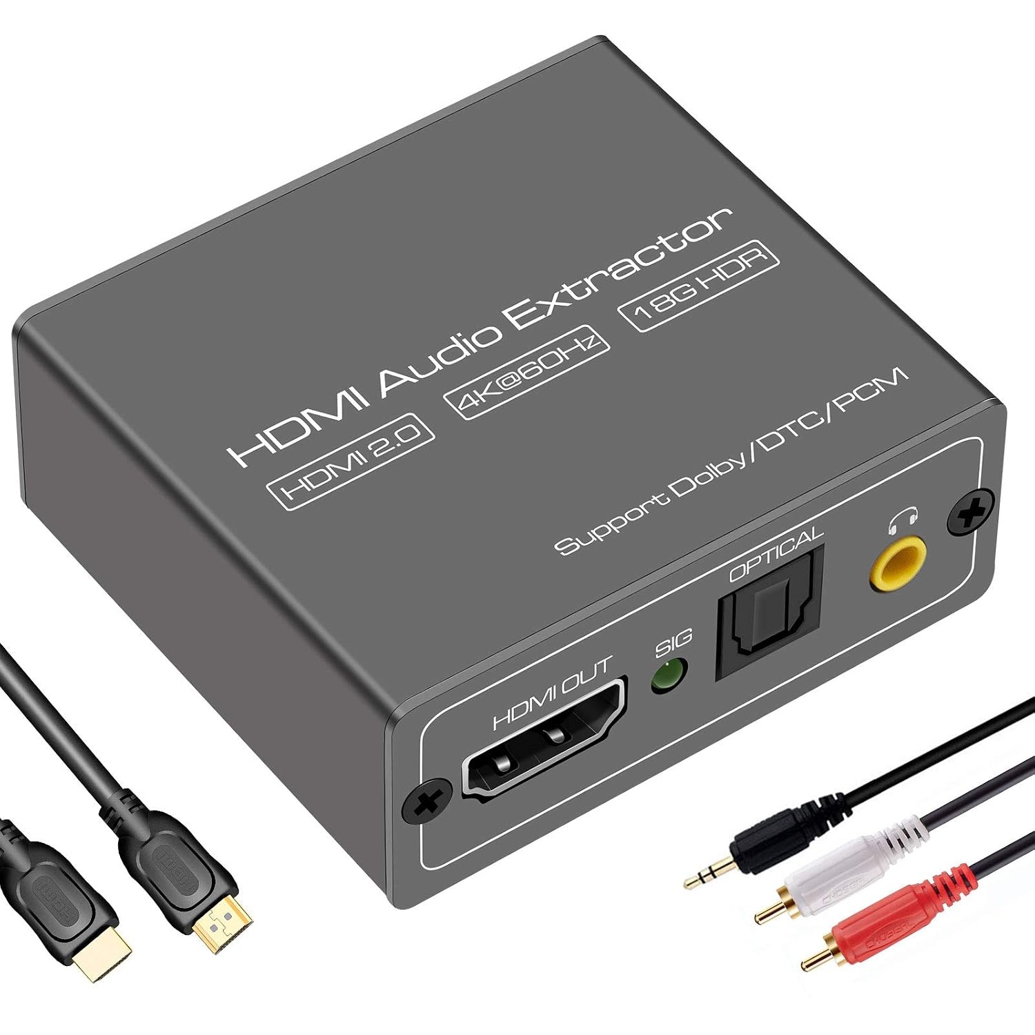 HDMI Audio Extractor 4K 30Hz - Schwarz - 30% Rabatt