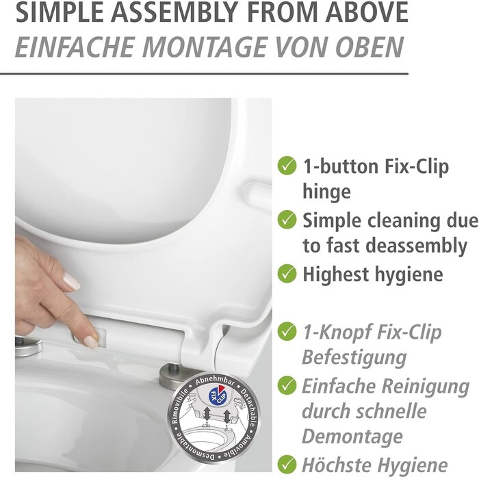 WC-Sitz Duroplast Hellblau mit Goldakzenten - 32% Rabatt