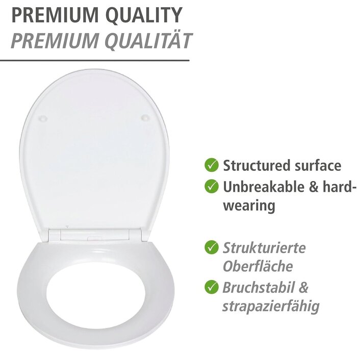WC-Sitz Duroplast Hellblau mit Goldakzenten - 32% Rabatt