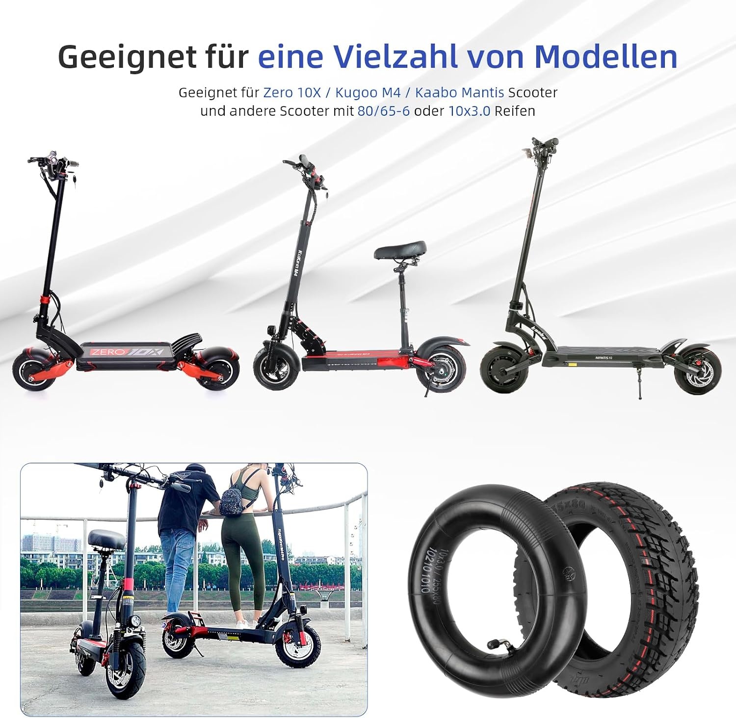 E-Scooter Offroad-Reifen Set 255x80 - 2 Stück - 33% Rabatt