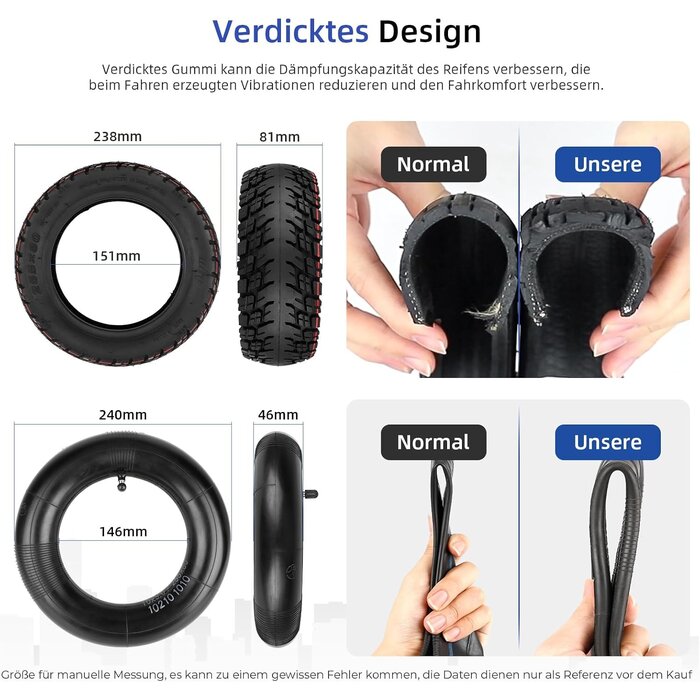 E-Scooter Offroad-Reifen Set 255x80 - 2 Stück - 33% Rabatt
