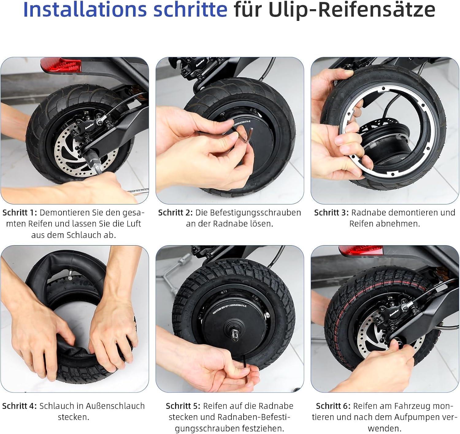 E-Scooter Offroad-Reifen Set 255x80 - 2 Stück - 33% Rabatt