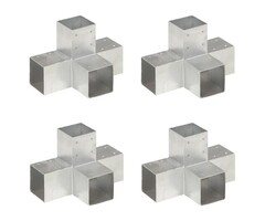 Vidaxl Pfostenverbinder 4er Set X-Form 91x91 mm - 40% Rabatt