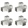 4er Set Pfostenverbinder X-Form 91x91 mm - 34% Rabatt - Verzinktes Metall