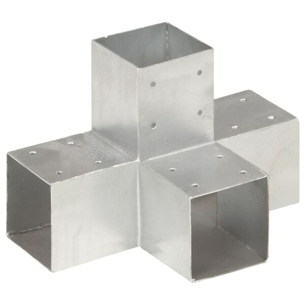 4er Set Pfostenverbinder X-Form 91x91 mm - 34% Rabatt - Verzinktes Metall
