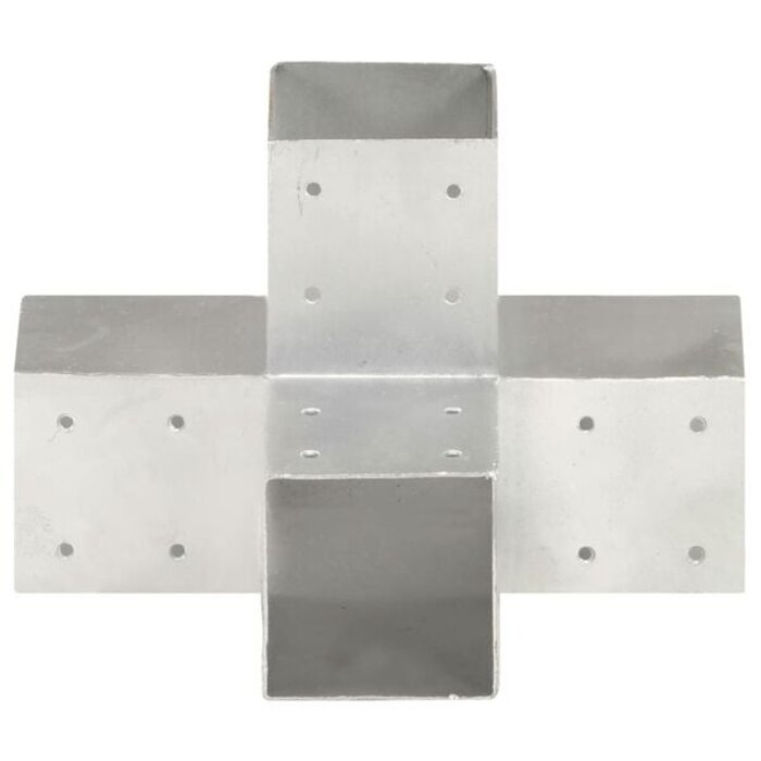 4er Set Pfostenverbinder X-Form 91x91 mm - 34% Rabatt - Verzinktes Metall