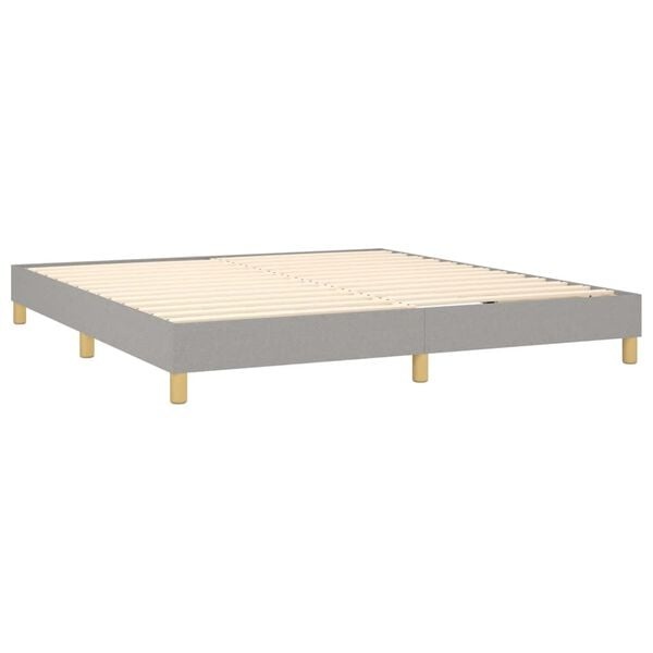 Bettgestell 180x200 cm Stoff Lichtgrau - 28% Rabatt