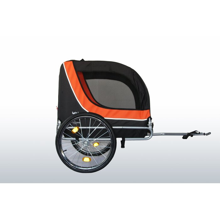 Hundeanhänger für Fahrräder - Faltbar - Orange/Schwarz - 34% Rabatt