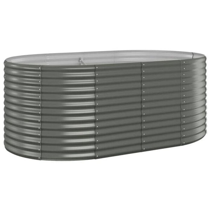 Großes Hochbeet aus Stahl 175x100x68 cm, Grau - 33% Rabatt