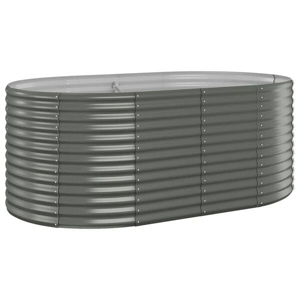 Großes Hochbeet aus Stahl 175x100x68 cm, Grau - 33% Rabatt