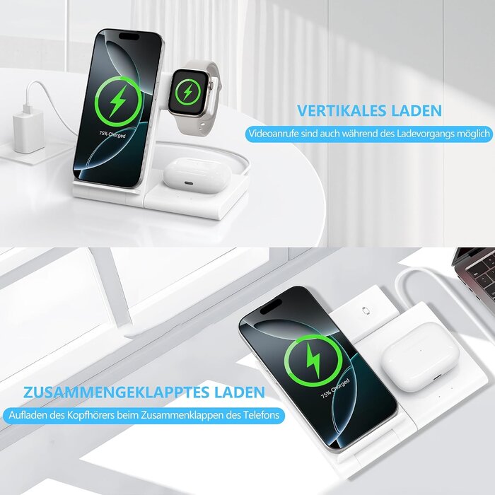 3-in-1 Kabellose Ladestation für Apple-Geräte - 31% Rabatt