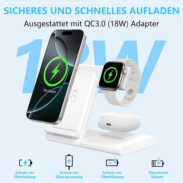 3-in-1 Kabellose Ladestation für Apple-Geräte - 31% Rabatt
