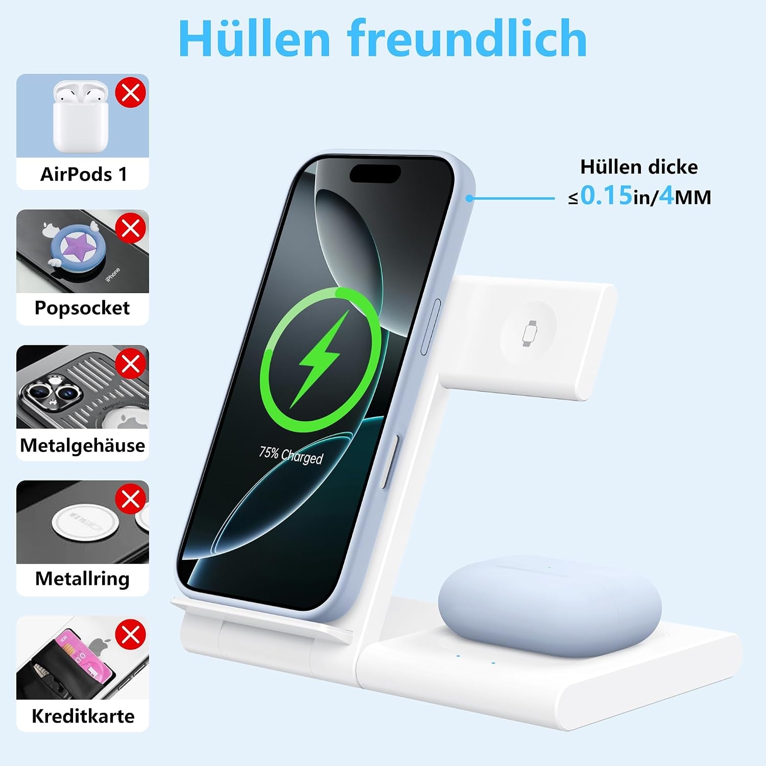 3-in-1 Kabellose Ladestation für Apple-Geräte - 31% Rabatt