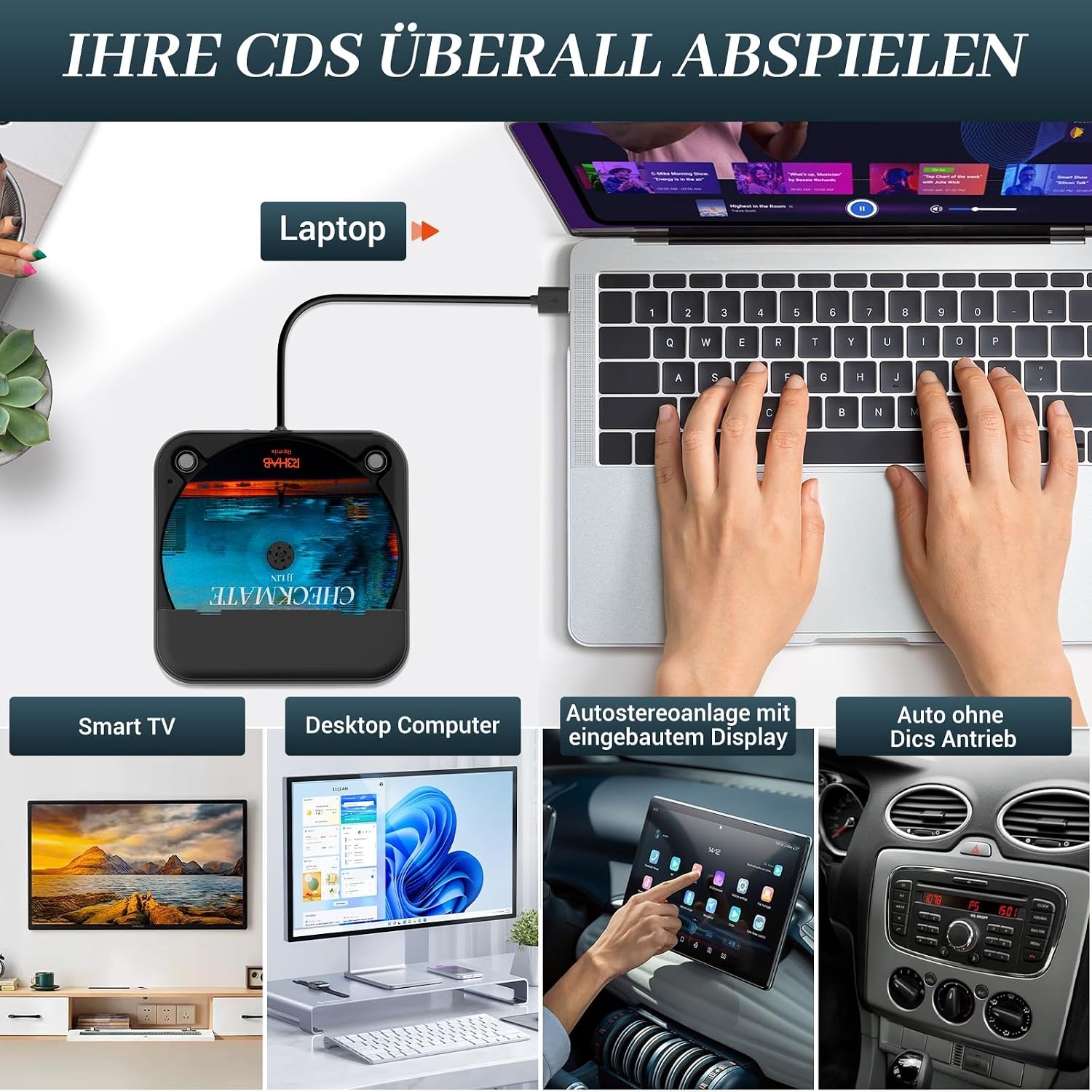 Externer CD-Player für Auto & Laptop - 33% Rabatt