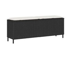 Vidaxl Gartenbank mit Kissen 110x30cm, Schwarz - 40% Rabatt